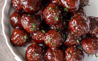 Grape Jelly Barbecue Meatballs