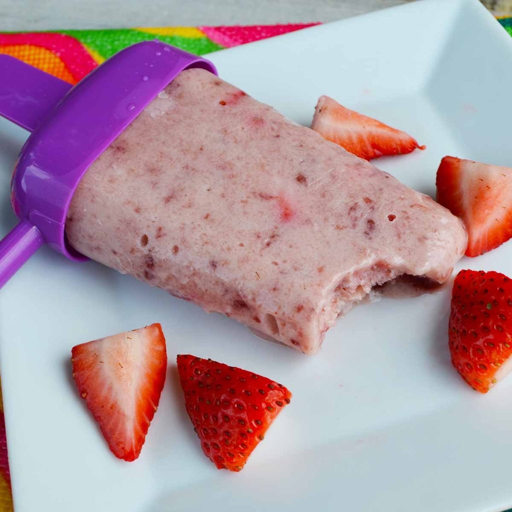 Organic Strawberry Preserve FroYo Pops