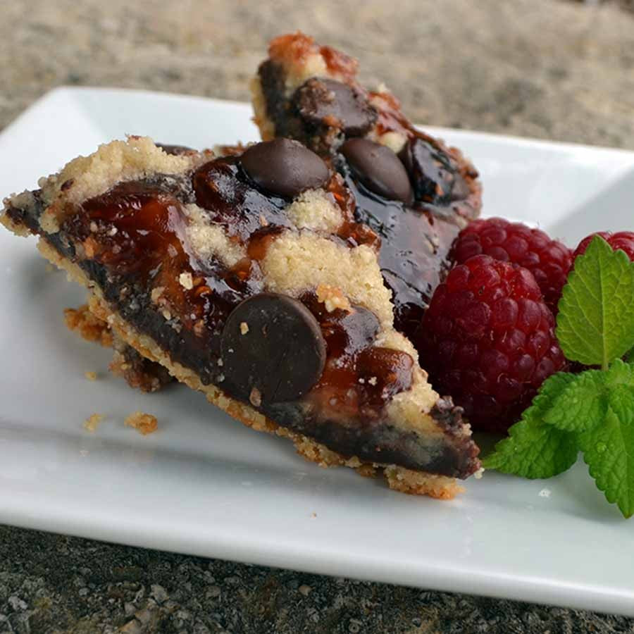 Dark Chocolate Raspberry Bars