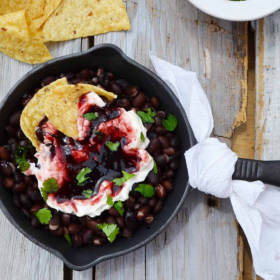 Boysenberry Sriracha Black Bean Dip