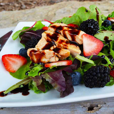 Summer Salad with Triple Berry Balsamic Reduction