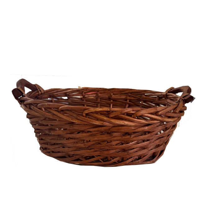 15" Oval Willow Light Brown Basket