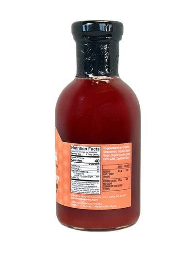 Organic Strawberry Fruit Syrup