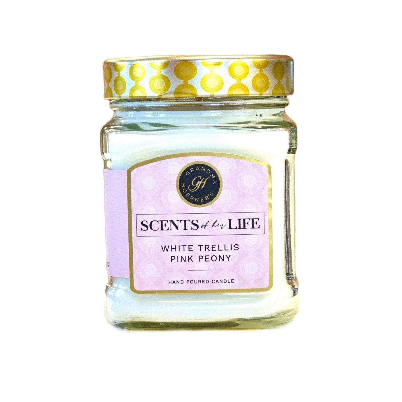 Scents Of Her Life - White Trellis Pink Peony Candle