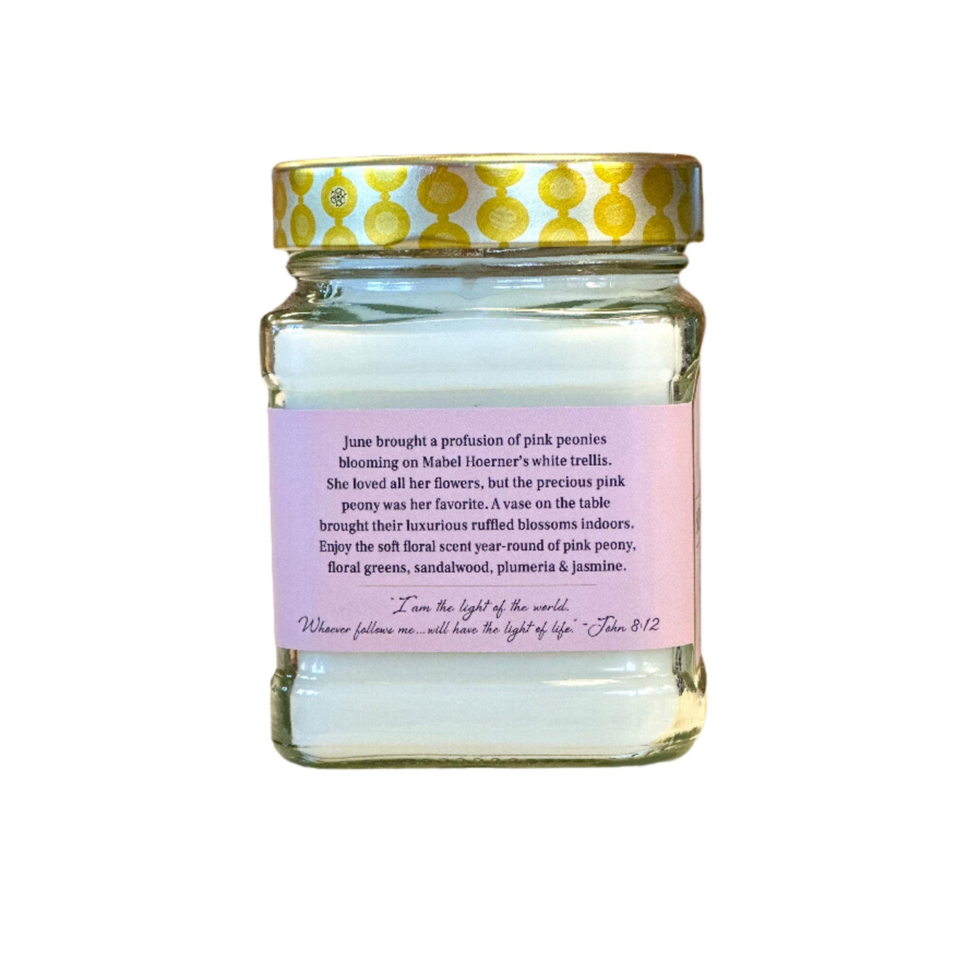 Scents Of Her Life - White Trellis Pink Peony Candle