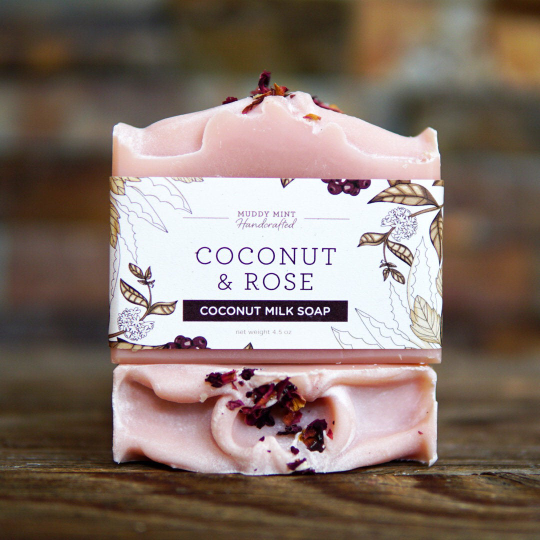 SELF CARE - Muddy Mint Coconut & Rose Soap